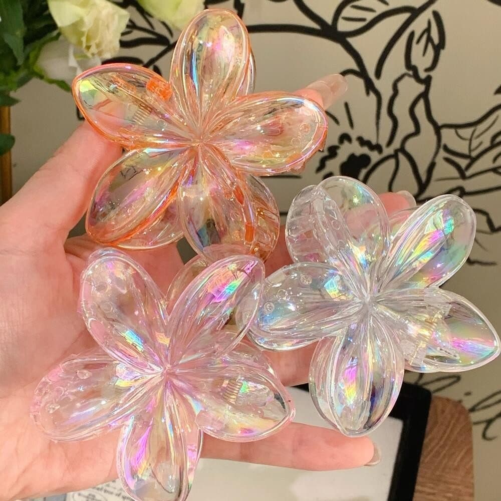 6-Pack Non-Slip Flower Hair Clips, with Flowers