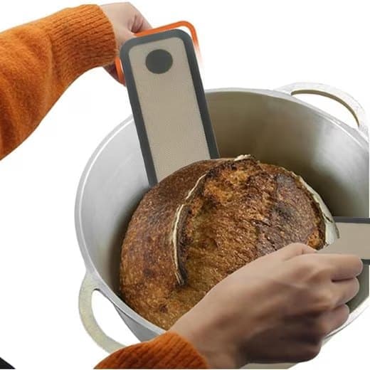 2-Pack Nonstick Silicone Baking Mat with Long Handles, Gray
