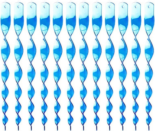 30-Pack Blue Bird Repellent Spiral Reflective Scarecrow, UV Resistant for Garden and Terrace, 30 cm