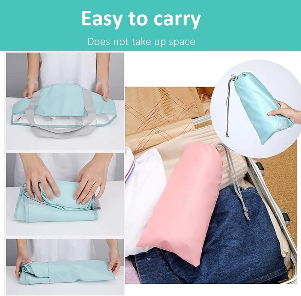 Foldable Foot Bath Tub 30x36cm, Blue, Portable for Home Travel Camping Spa Care, with Non-Slip Design