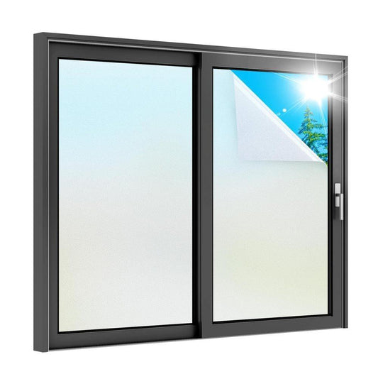 Frosted window film for privacy, self-adhesive UV protection film, transparent, for bathrooms and offices, 45cmx5m