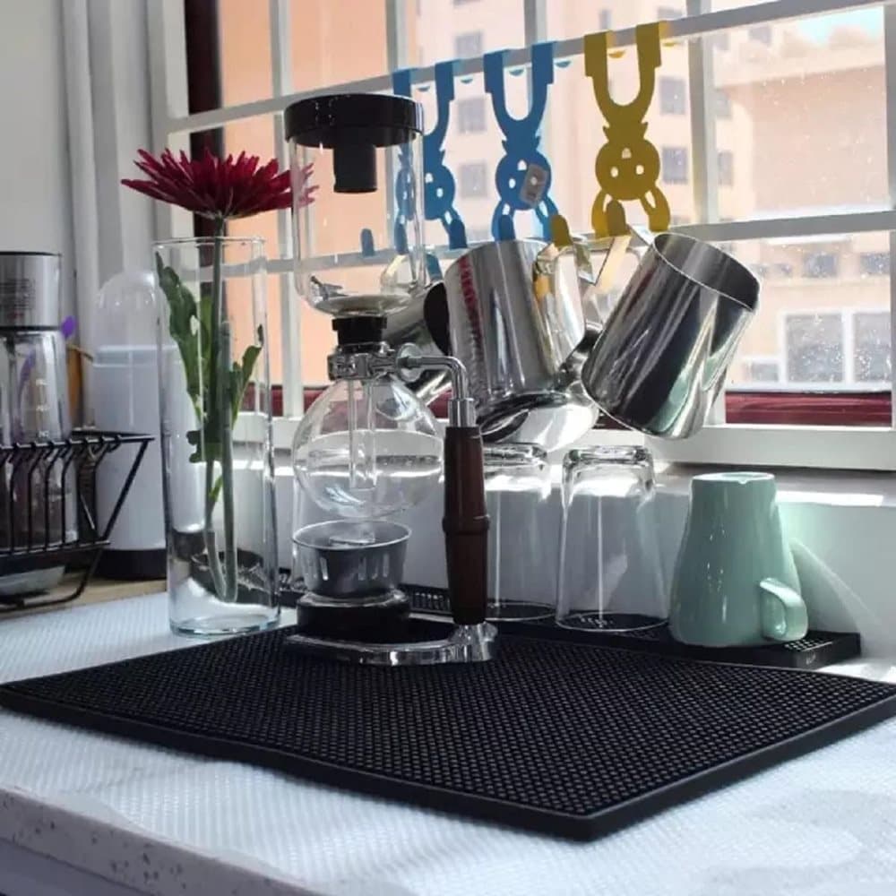 Non-Slip Dish Drying Mat 45x30cm, Bar Mat Dish Rack