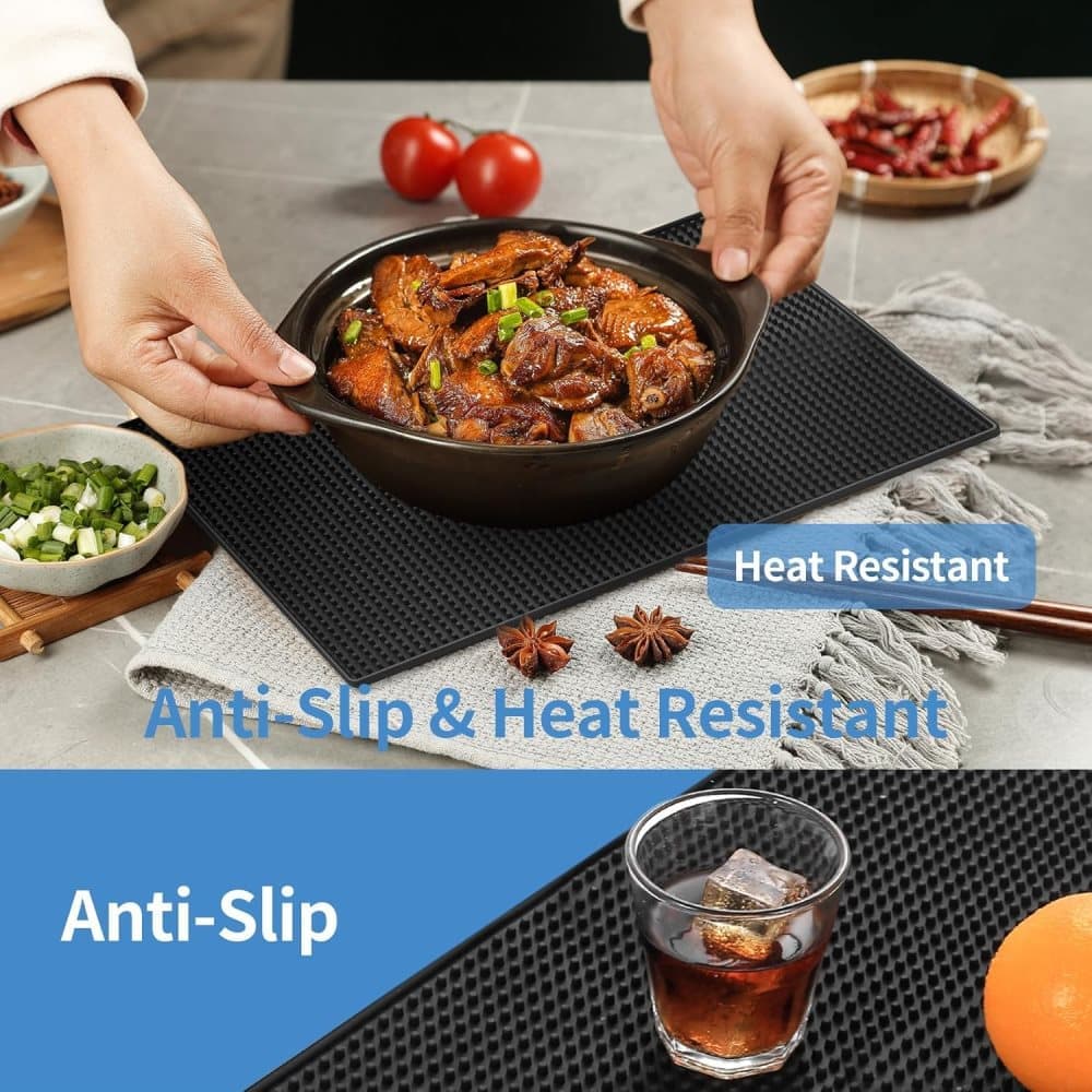 Non-Slip Dish Drying Mat 45x30cm, Bar Mat Dish Rack