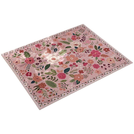 Bohemian Floral Doormat Non-slip Absorbent Dirt-Resistant Machine Washable, 18x30 inches