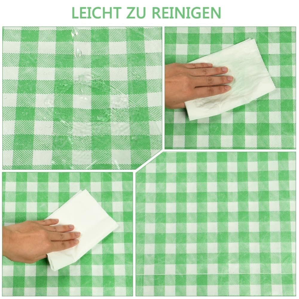 Waterproof Picnic Mat Foldable with Carrying Handle for Camping Beach Park Outdoor Activities, 150x200cm, Green