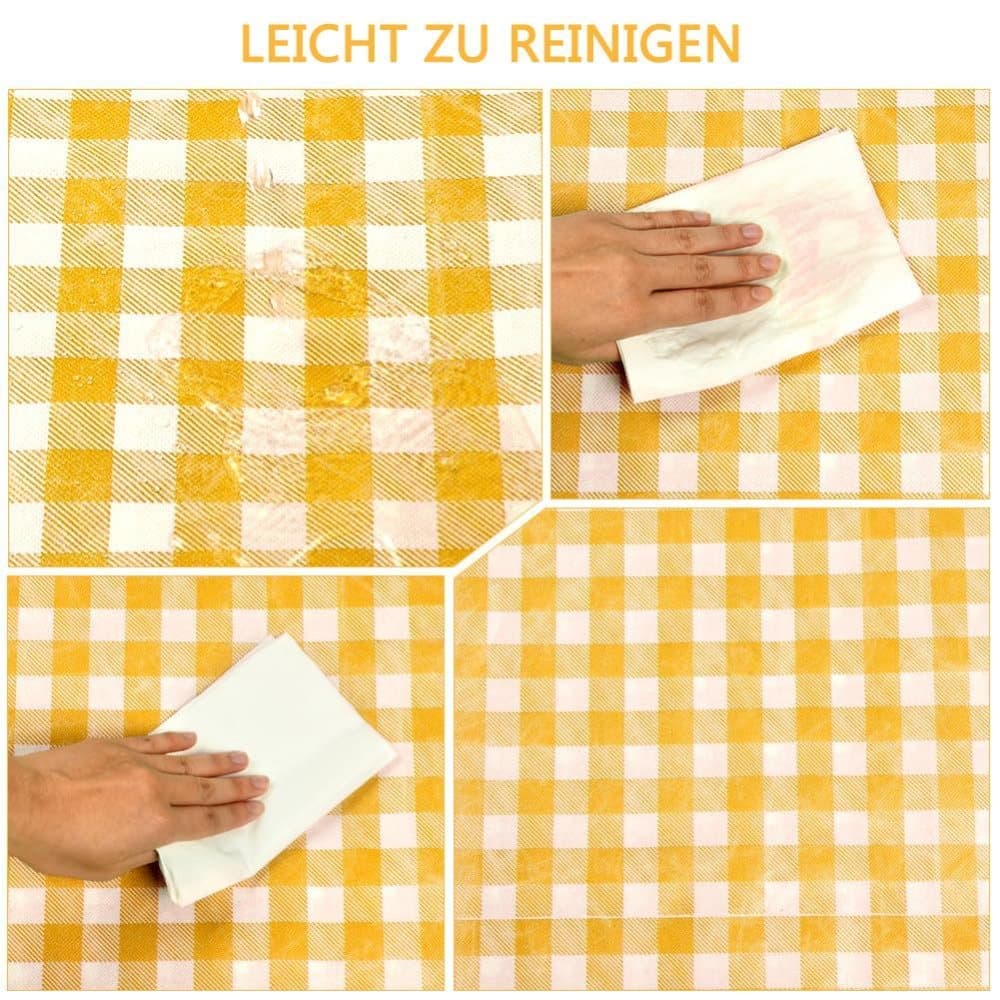 Waterproof Picnic Mat Foldable with Carrying Handle for Camping Beach Park and Outdoor Activities, 100x150cm, Yellow