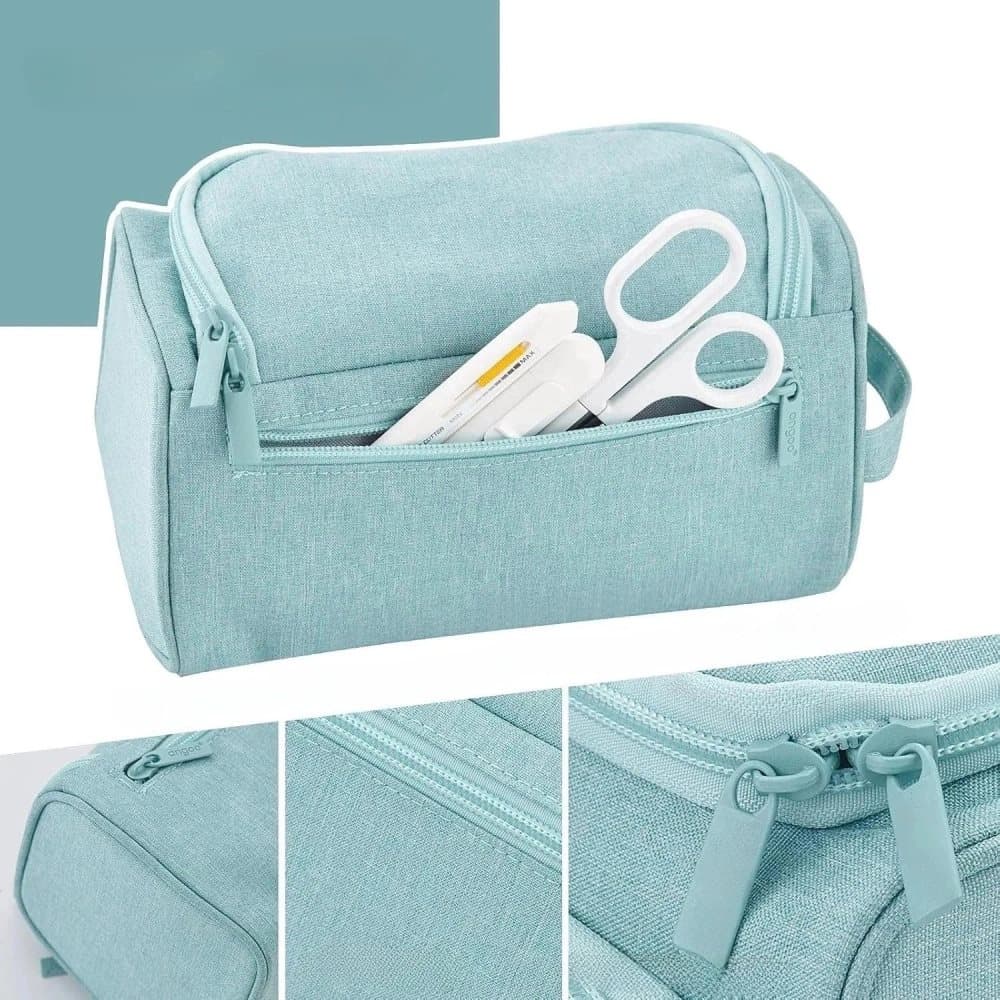 3-Layer School Pencil Case Multifunctional Spacious Pencil Bag for Pens and Stationery, Light Purple