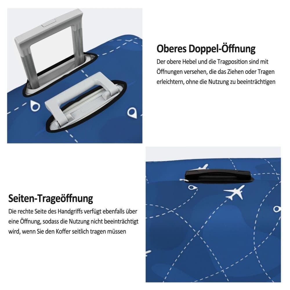 Reinforced Elastic Suitcase Cover Dustproof Durable Double-Sided Printing, 18-32 Inch