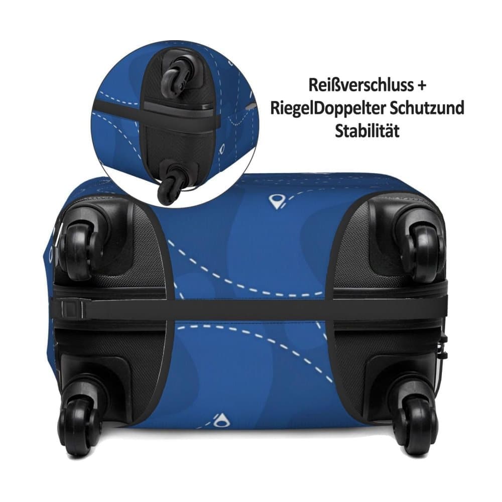 Reinforced Elastic Suitcase Cover Dustproof Durable Double-Sided Printing, 18-32 Inch XL