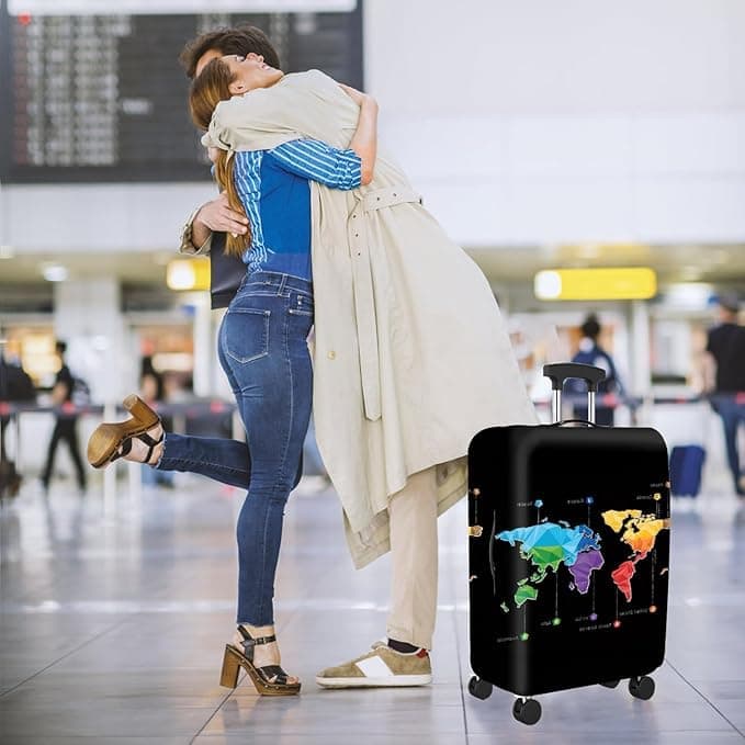 18-32 Inch Elastic Suitcase Cover Washable Luggage Protector Reusable Travel Protective, 18-20inch