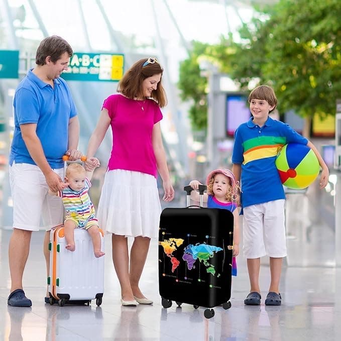18-32 Inch Elastic Suitcase Cover Washable Luggage Protector Reusable Travel Protective, 18-20inch
