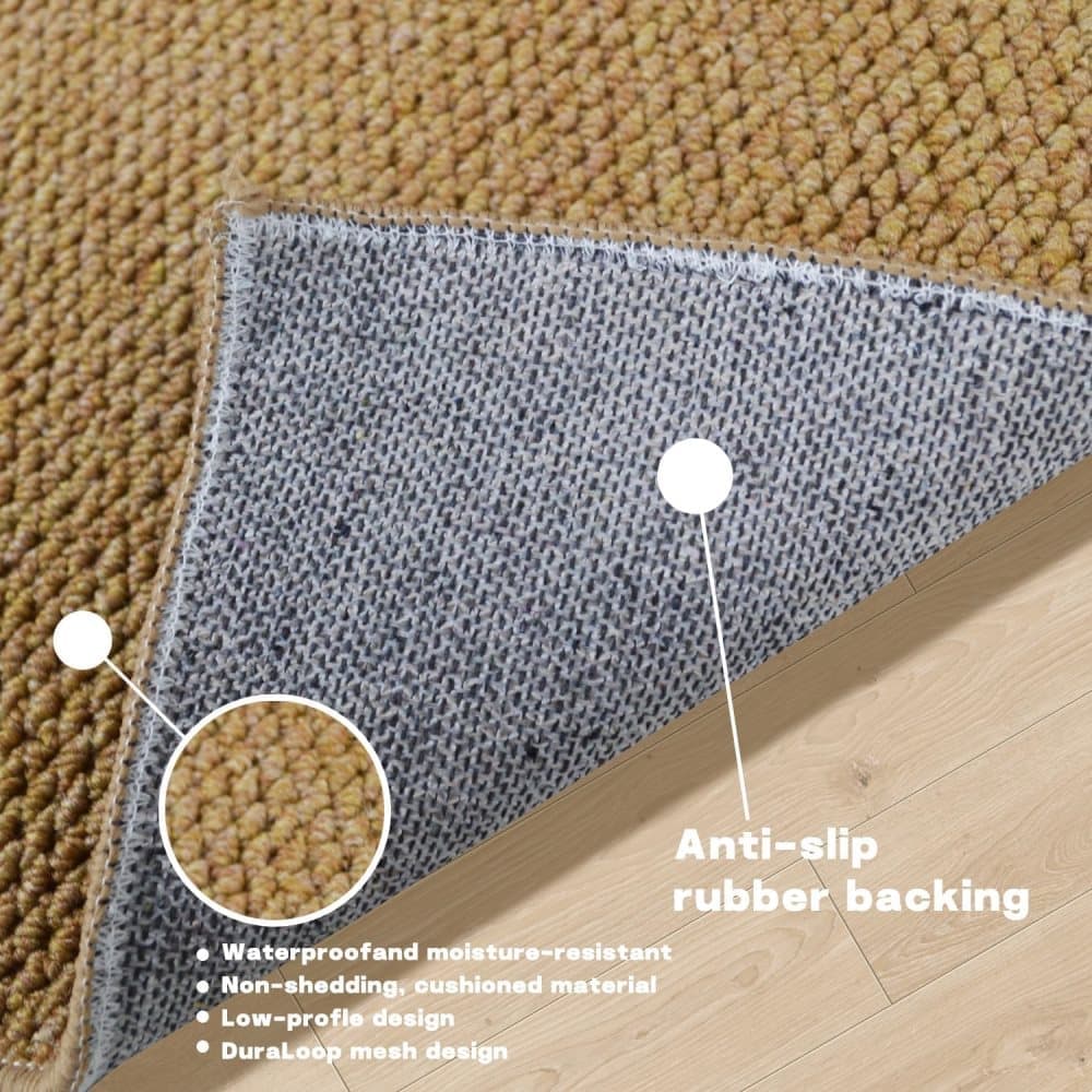 Brown Jute Doormat for Indoor and Outdoor Use Non-Slip Dust-Resistant Quick-Absorbing, 60x90cm