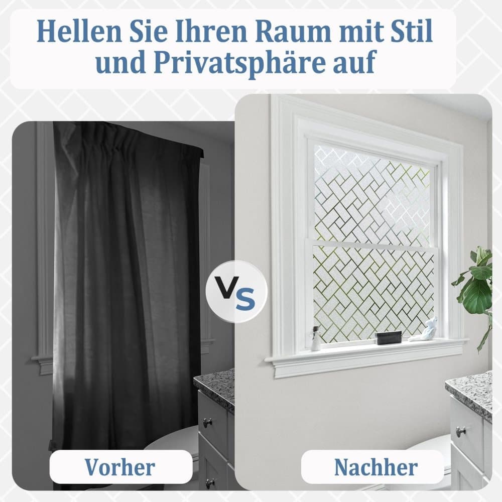 3D Decorative Frosted Glass Window Film Self Adhesive Privacy Protection, 40cmx2m