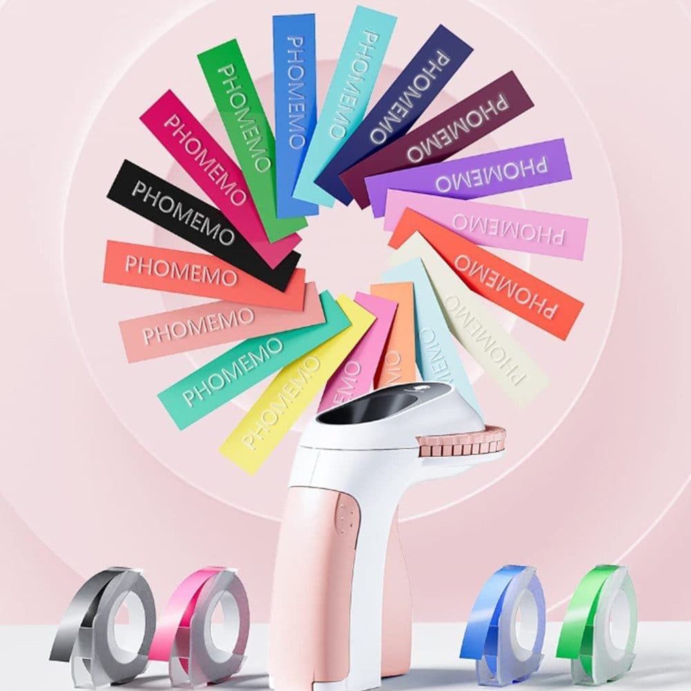 Portable Label Printer with 6 Rolls of Label Tape, Multifunction 3D Printer for Home Use, Easy to Use, Green