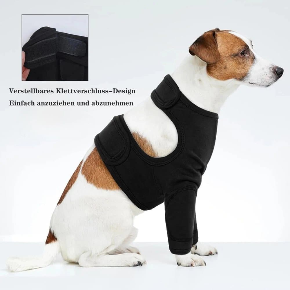 Breathable Elastic Dog Elbow Protector for Post-Surgery Protection Prevents Licking and Biting, M, Light Gray