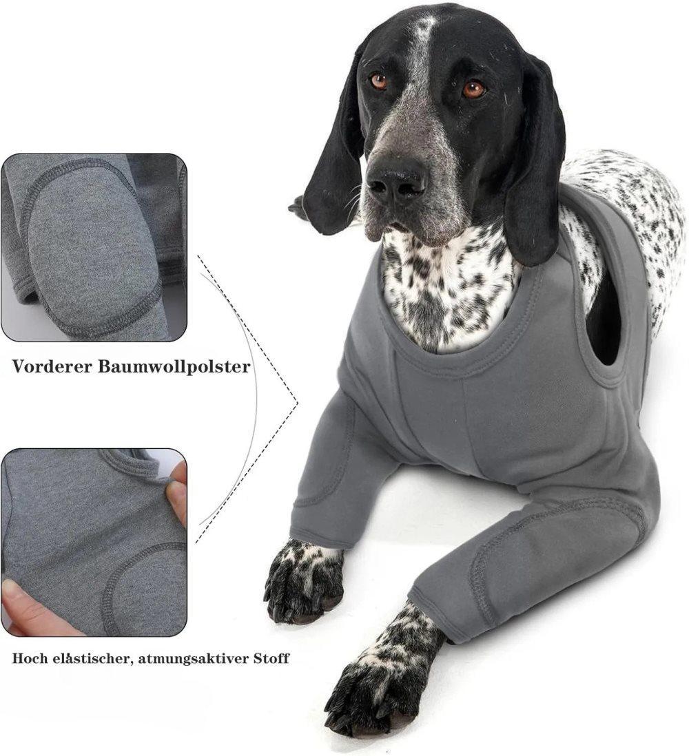 Elbow Protection for Dogs Breathable Elastic Post-Surgery Foreleg Guard Against Licking and Biting, XL, Dark Gray