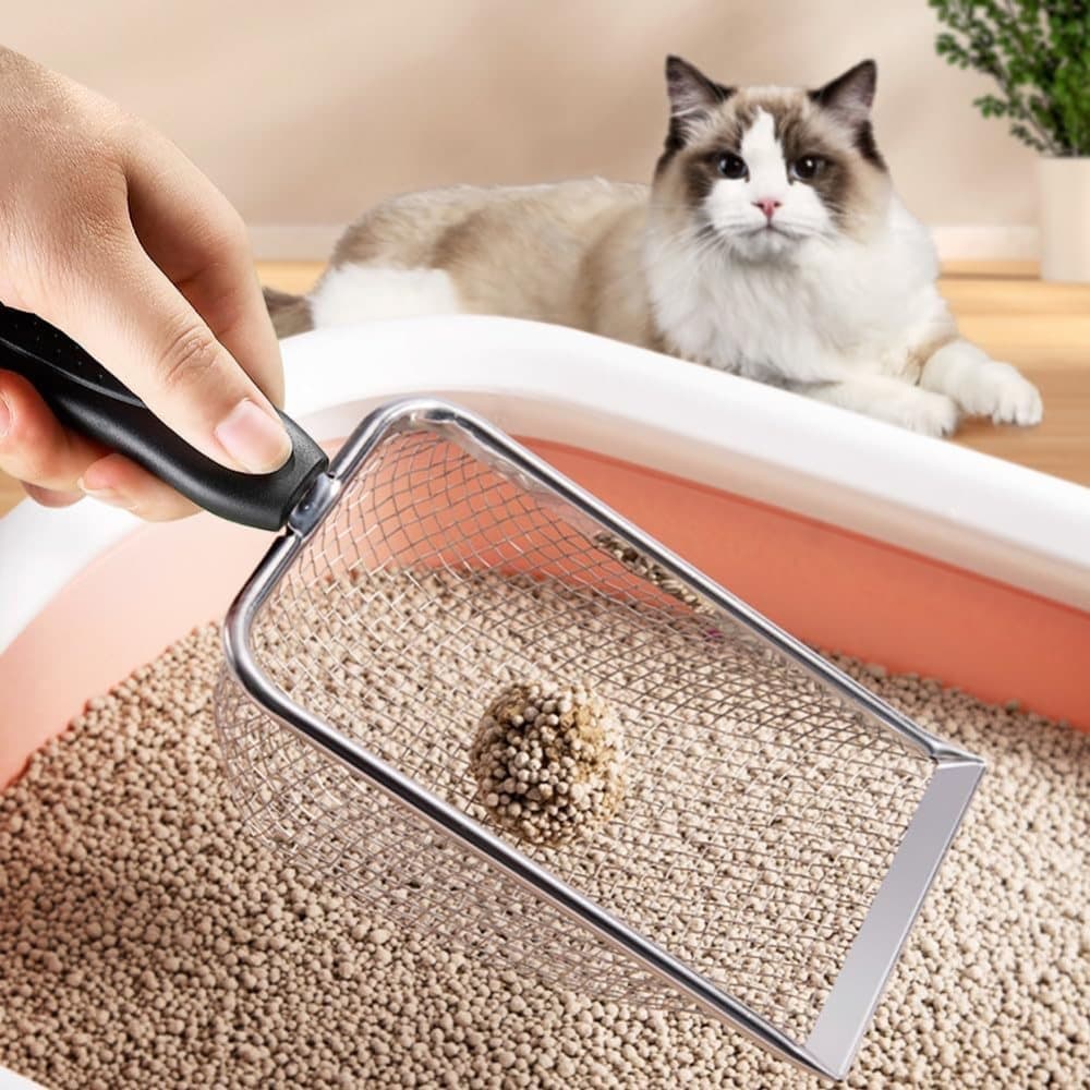 Stainless Steel Cat Litter Scoop, 5.0MM, Robust and Durable, Easy to Clean for Litter Box