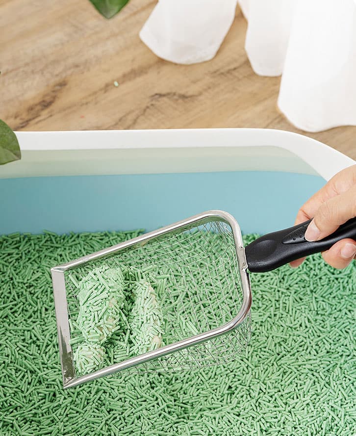 Stainless Steel Cat Litter Scoop, Durable and Easy to Clean with Mesh Design, Compatible with All Cat Litter Boxes, 3.8MM