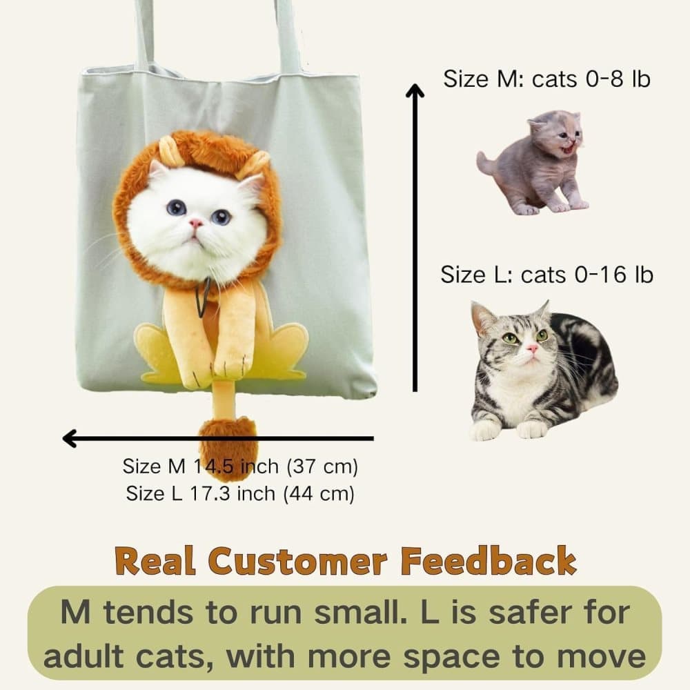 Portable Pet Shoulder Bag for Small Dogs and Cats, 44x44cm, Gray, with Hands-Free Side Opening, Cat Motif, Ideal for Outdoor Travel