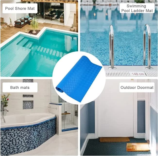 Non-Slip Pool Ladder Mat for Above-Ground Pools, Anti-Slip Protection, 60 x 23 cm
