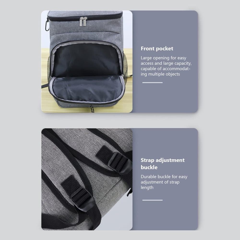 Large Capacity Insulated Backpack Cooler Bag Waterproof for Picnic Camping Lunch Grill, Dark Blue