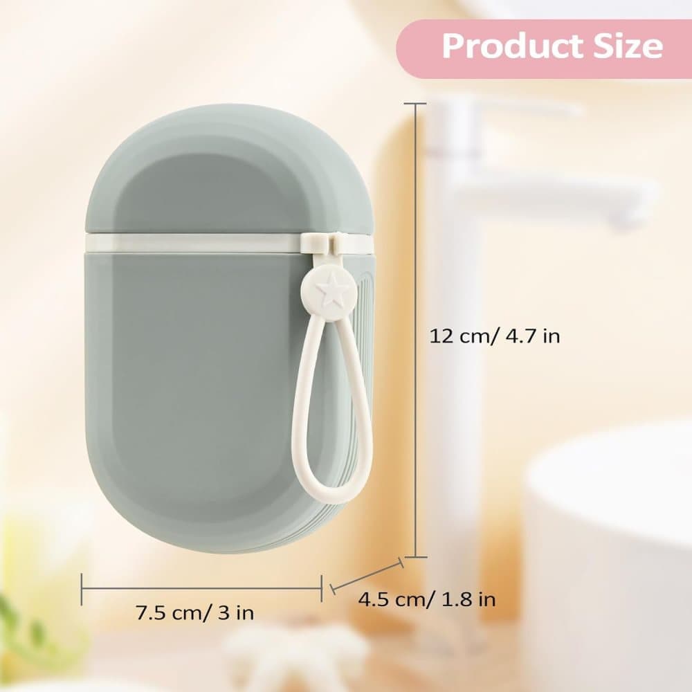 2-Pack Portable Soap Dish with Drainage Grid and Handle, Waterproof Travel Soap Storage for Outdoor Activities