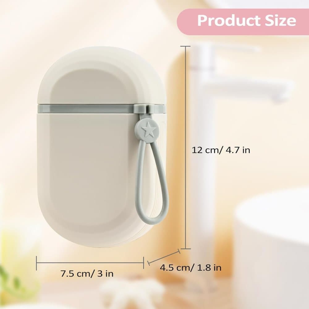 2-Pack Portable Soap Dish with Drainage Grid and Handle, Waterproof Travel Soap Storage for Outdoor Activities