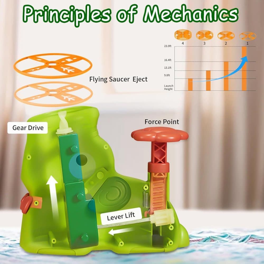 Kids Flying Disc Game with 8 Discs and Safety Glasses, Outdoor Toy for Children