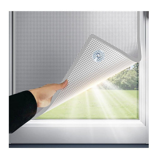 50x50cm Aluminum Foil Sun Protection Film, Self Adhesive Thermal Insulation UV Privacy Film for Windows, Balcony, Conservatories, Gray