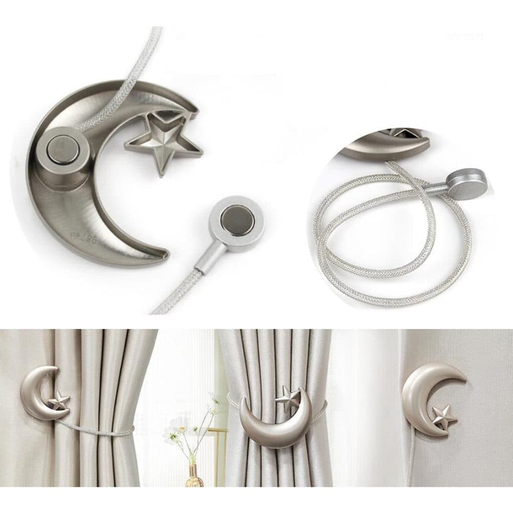 2 pcs Magnetic Curtain Ties Clips for Attachment and Fixation, Decorative and Practical