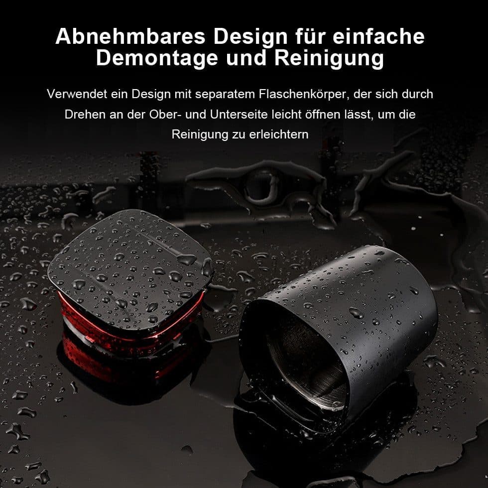 Portable Car Ashtray with Lid, Odorless Automatic Extinguishing & LED Light, Silver