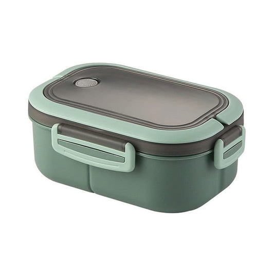 Children and Adults Lunch Box with Compartments, 14.5x21x8 cm, Green, Practical and Reusable