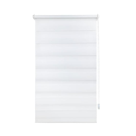 40×150CM Sun Protection Roller Blind Blackout Zebra Blind Without Drilling, White