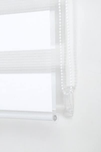 40×150CM Sun Protection Roller Blind Blackout Zebra Blind Without Drilling, White