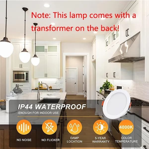 8 pcs LED Spotlight Waterproof IP44 Neutral White Light 4000K, for Bathrooms and Living Rooms