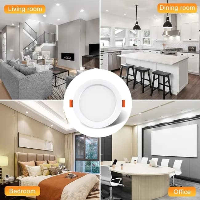 8 pcs LED Spotlight Waterproof IP44 Neutral White Light 4000K, for Bathrooms and Living Rooms