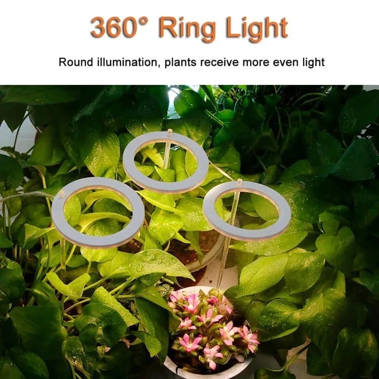 2 pcs LED Grow Light 4000K Full Spectrum with Timer, Adjustable USB Plant Lighting for Small Plants, Beige