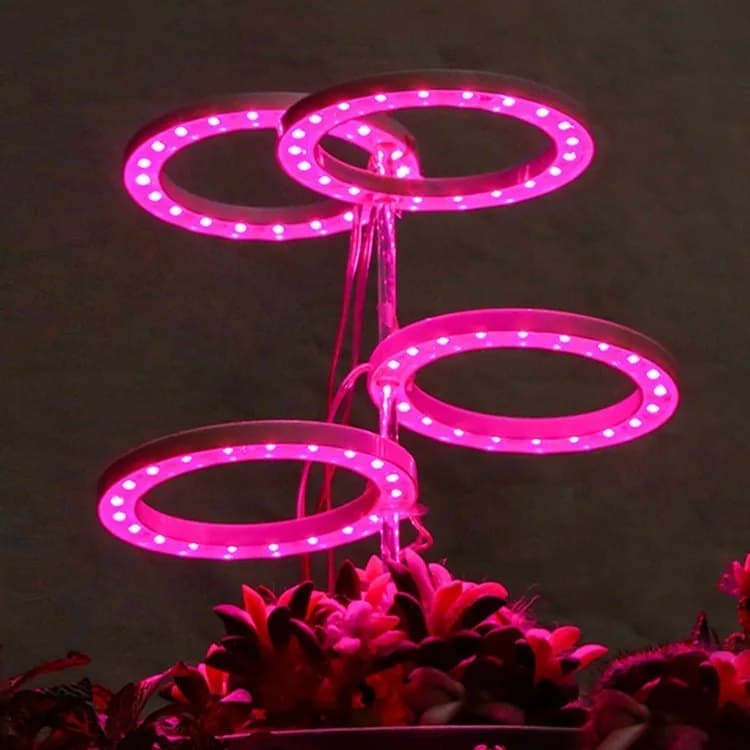2 pcs USB LED Grow Light 4000K Full Spectrum Plant Lighting with Timer Adjustable, Pink
