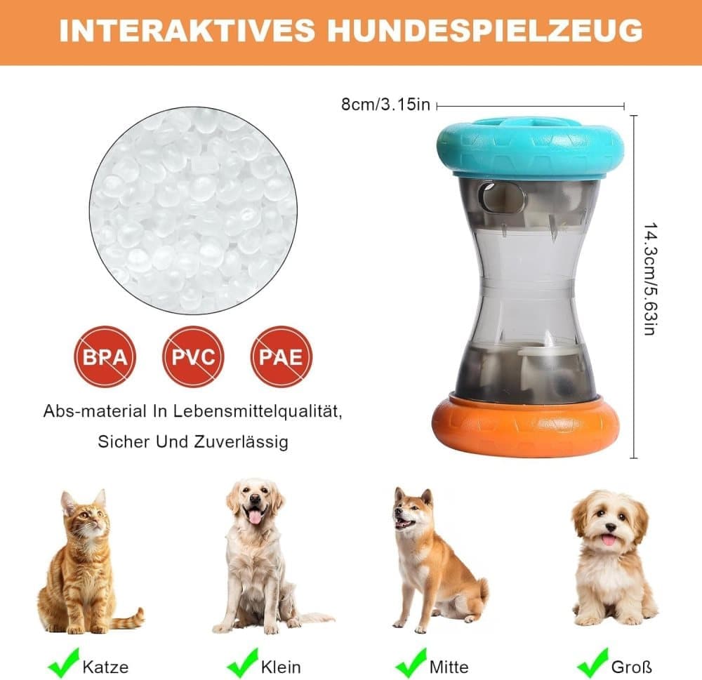 1 Pack Interactive Dog Toy Rolling Food Dispenser for Intelligence Training
