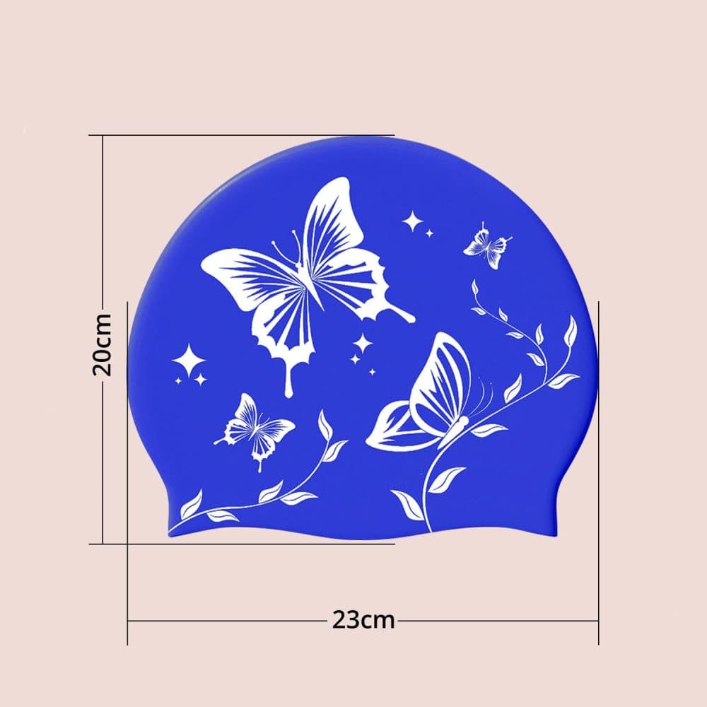 Waterproof silicone swimming cap for adults, non-slip elastic and comfortable, for swimming and water activities, Blue