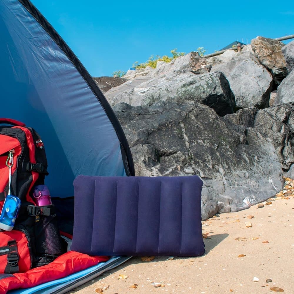 Inflatable Pillow for Camping Travel Outdoor Activities, 47x30cm, Green