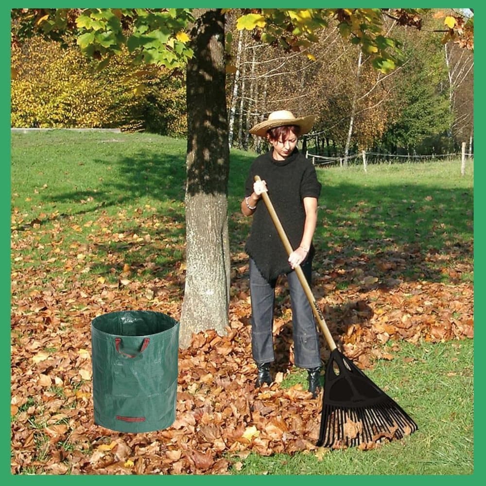 5000L Large Capacity Garden Bags with Handles, Self-Standing and Robust for Leaves Lawn Hedges and Garden Waste, 80 x 100cm