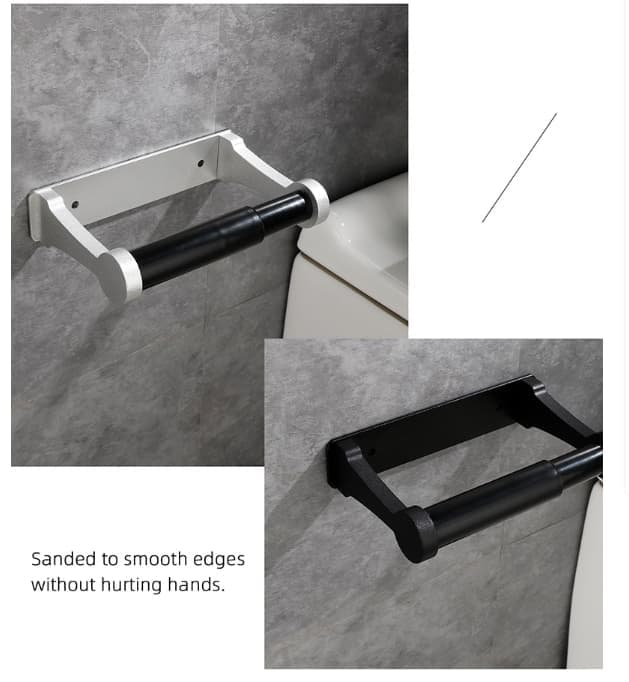 Aluminum Self-Adhesive Paper Towel Holder for Kitchen and Bathroom, 16x9.8cm, No Drilling Required, Gold
