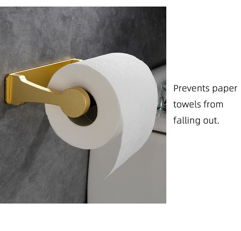 Self-Adhesive Paper Towel Holder for Kitchen and Bathroom, 16x9.8cm, Black