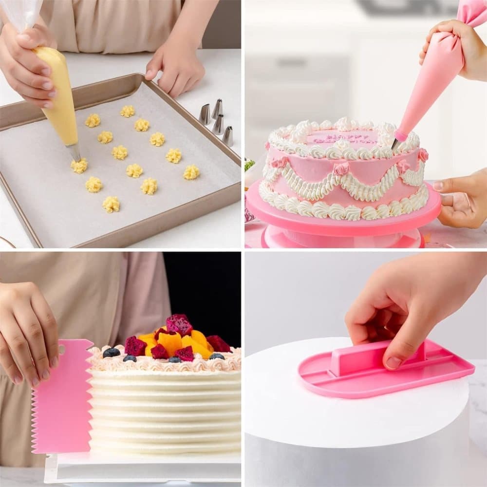 40 Pieces Cake Decorating Piping Set with Icing Nozzles, Compatible with Decorating Bag