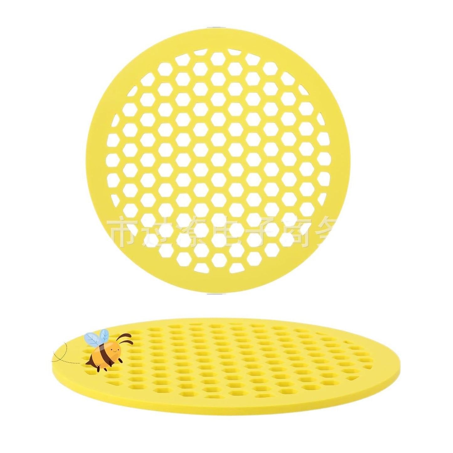 Bee Watering Tray (EVA) Size: Floating Color: Yellow Outdoor Use (1pc)