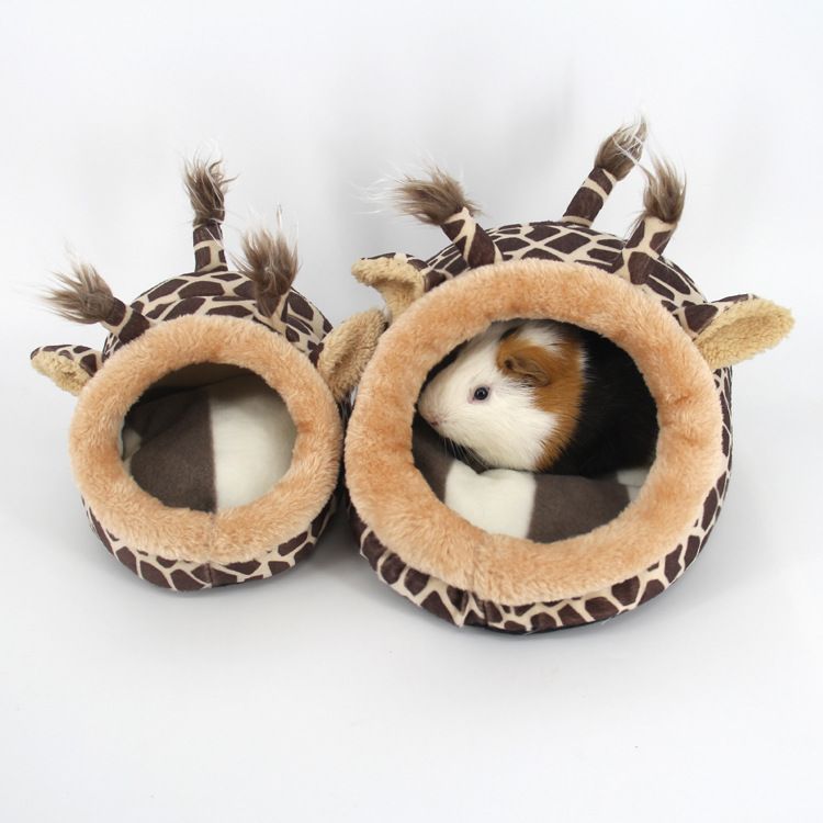 Pet Bed (Plush/PP Cotton) Size: 230mm Color: Green for Rabbits/Guinea Pigs (1pc)
