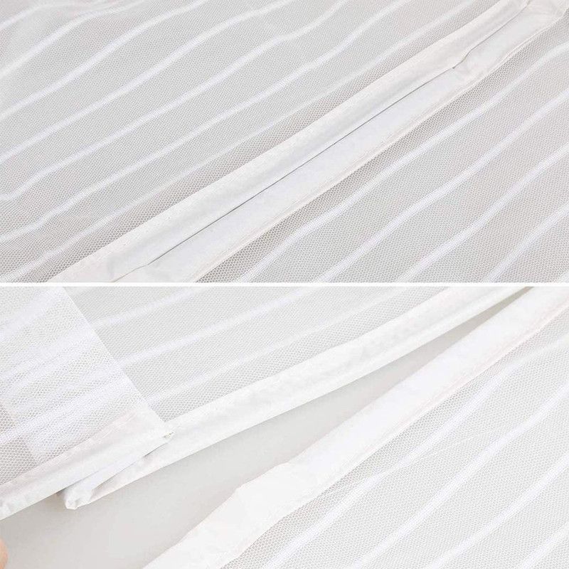 Magnetic Door Screens - 120x210 cm Self-Closing - High-Density Insect Mesh - No Drilling Required - White