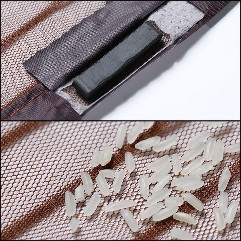Magnetic Door Screens - 90x210 cm Self-closing - High-Density Insect Screen - No Drilling Required - Brown