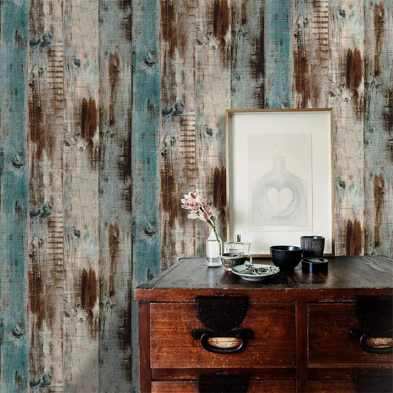 Self Adhesive Vinyl Wallpaper For Furniture Countertop Brown wood grainPattern Decorative Sticker,0.45*6M